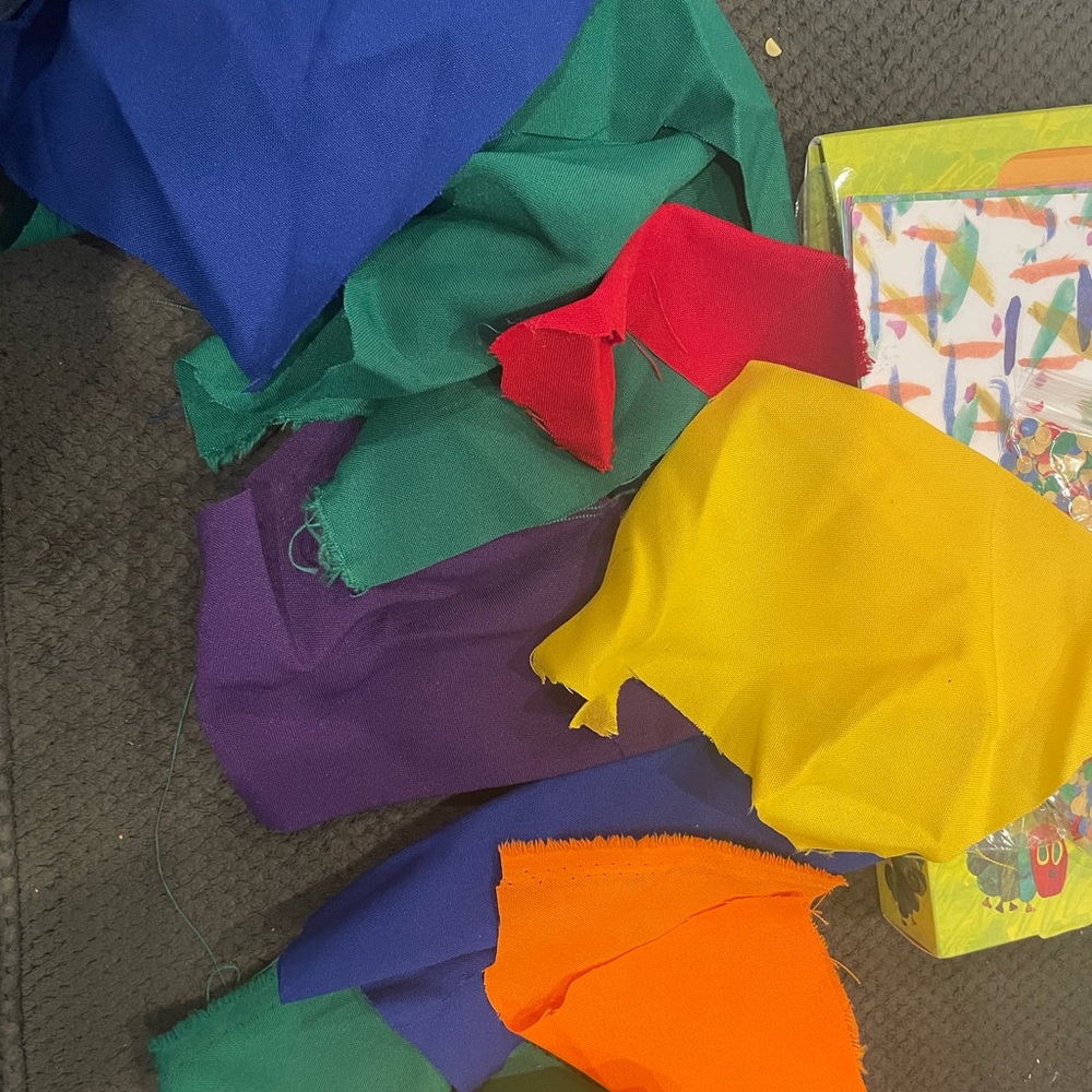 Eric Carle- The Hungry Caterpillar- 🐛 Colorful Fabric Scraps Bundle.